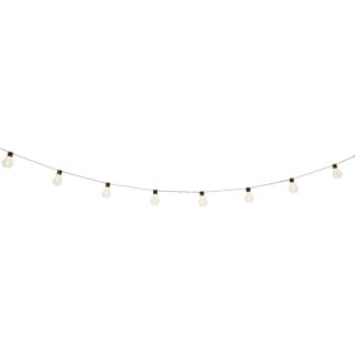 Girlanda ogrodowa solarna LED, 10 żarówek, czujnik zmierzchu, dł. 2,7 m, kabel 3 m, żarówki 6x9 cm KAMAI STRENDPRO