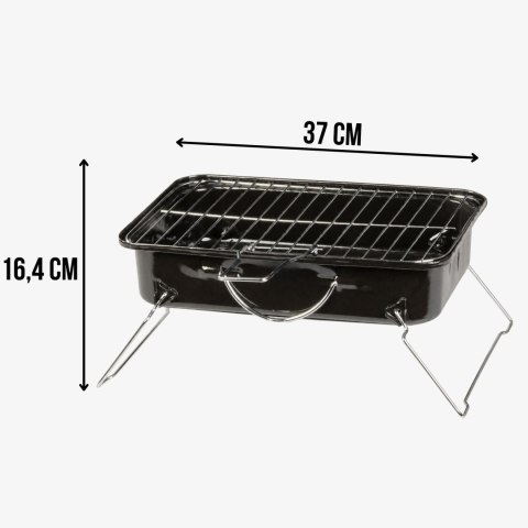 Grill węglowy przenośny, stalowy, do ogrodu i na taras, 37x27x17 cm KAMAI STRENDPRO