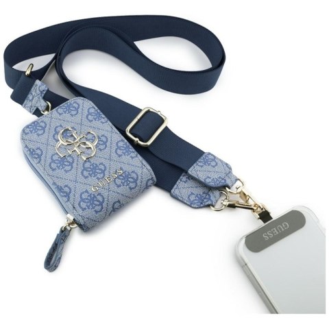 Guess 4G Metal Logo Universal Crossbody Phone Strap Small Purse - Smycz / pasek na ramię z portfelem do telefonu (niebieski)