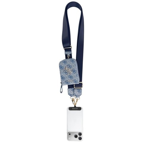 Guess 4G Metal Logo Universal Crossbody Phone Strap Small Purse - Smycz / pasek na ramię z portfelem do telefonu (niebieski)