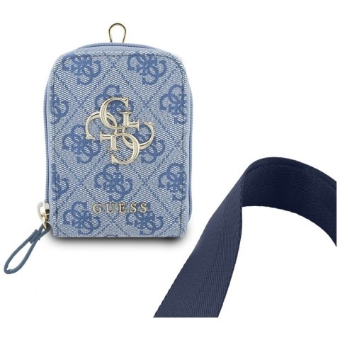Guess 4G Metal Logo Universal Crossbody Phone Strap Small Purse - Smycz / pasek na ramię z portfelem do telefonu (niebieski)