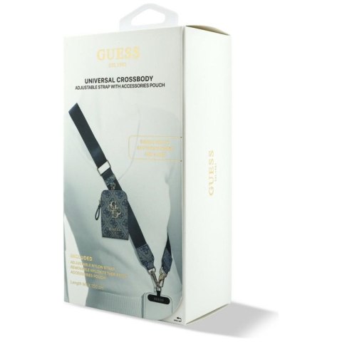 Guess 4G Metal Logo Universal Crossbody Phone Strap Small Purse - Smycz / pasek na ramię z portfelem do telefonu (niebieski)