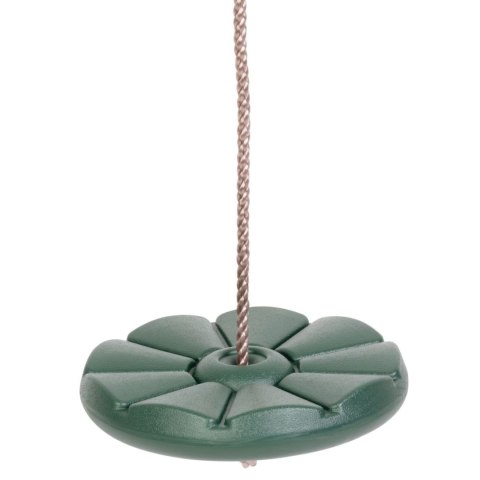 Huśtawka dziecięca okrągła plastikowa na linie, zielona, śr. 28 cm, maks. 90 kg, do ogrodu KAMAI STRENDPRO