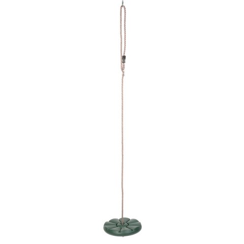 Huśtawka dziecięca okrągła plastikowa na linie, zielona, śr. 28 cm, maks. 90 kg, do ogrodu KAMAI STRENDPRO