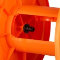 Nawijacz na wąż ogrodowy metalowy, plastikowy bęben, korba ręczna, UV odporny, do 60 m węża 1/2 cala KAMAI STRENDPRO