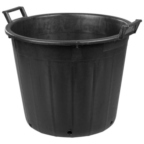 Pojemnik ogrodowy okrągły plastikowy perforowany z uchwytami, 50 l, średnica 50 cm, wysokość 41 cm KAMAI STRENDPRO