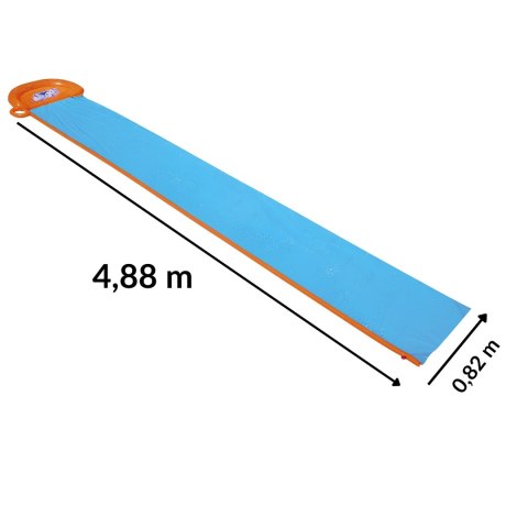 Ślizgawka wodna dziecięca jednoosobowa, natryski SplashBoost, basen końcowy, PVC UltraStick, 488 x 82 cm, 3+ KAMAI STRENDPRO