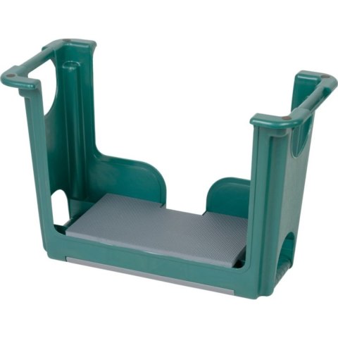Stołek ogrodowy i klęcznik 2w1 z schowkiem, polipropylenowy, czarno-zielony, 57x27x37 cm, maks. 200 kg KAMAI STRENDPRO