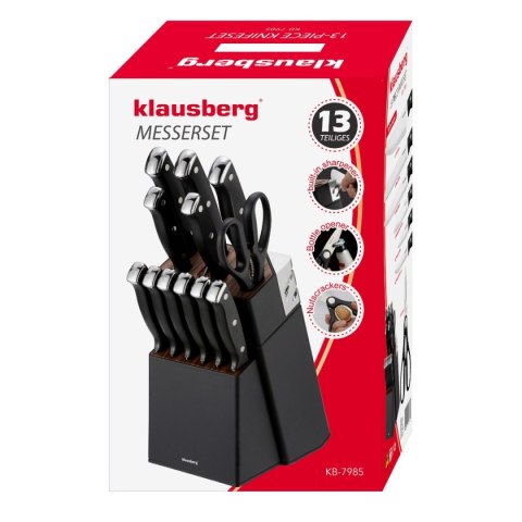 ZESTAW NOŻY KUCHENNYCH I DO STEKÓW W BLOKU KLAUSBERG KB-7985