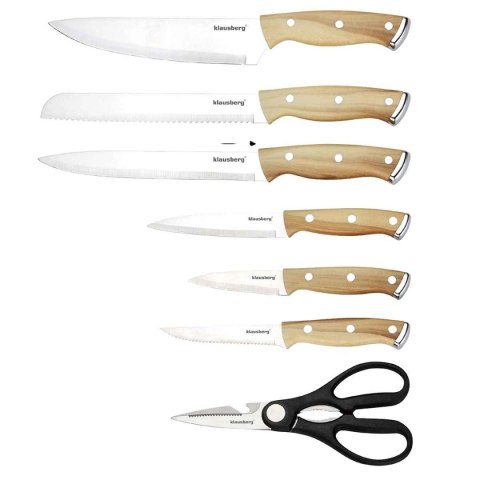 ZESTAW NOŻY KUCHENNYCH I DO STEKÓW W BLOKU KLAUSBERG KB-9038