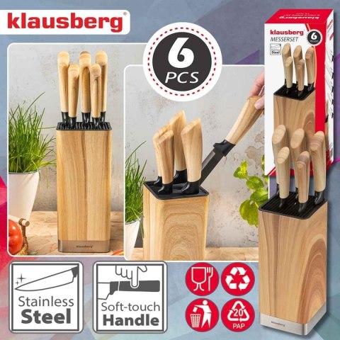 ZESTAW NOŻY KUCHENNYCH W BLOKU KLAUSBERG KB-9035