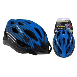 Dunlop - Kask rowerowy MTB regulowany rozmiar M 55-58 cm (Niebiesko-Czarny)