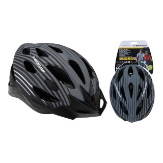 Dunlop - Kask rowerowy MTB regulowany rozmiar M 55-58 cm (Szaro-Czarny)