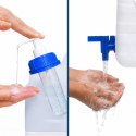 Kanister na wodę 3w1 z kranikiem i umywalką, transparentny HDPE, 10L Kamai SMARTCAN