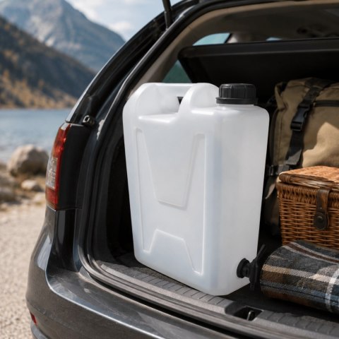 Kanister na wodę pitną z dolnym kranikiem, tworzywo HDPE, 12L Kamai SMARTCAN