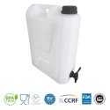 Kanister na wodę pitną z dolnym kranikiem, tworzywo HDPE, 12L Kamai SMARTCAN