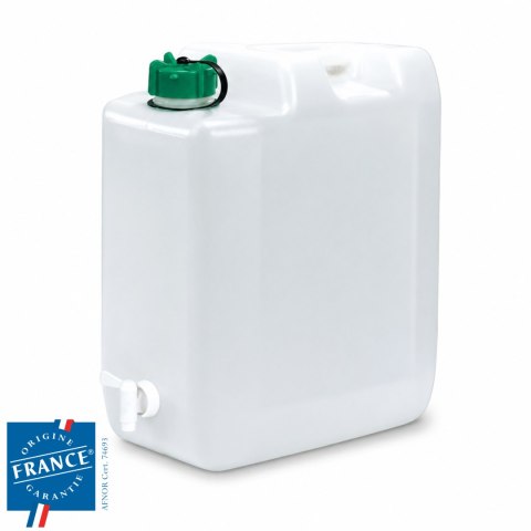 Kanister na wodę pitną z kranikiem i odpowietrznikiem, tworzywo HDPE, 20L Kamai SimplyCan