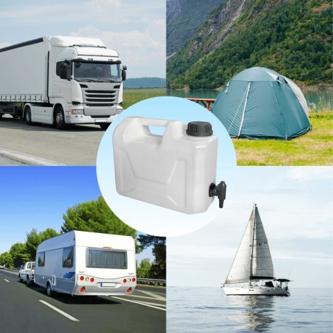 Kanister na wodę z dolnym kranikiem, transparentny HDPE, 5L Kamai SMARTCAN