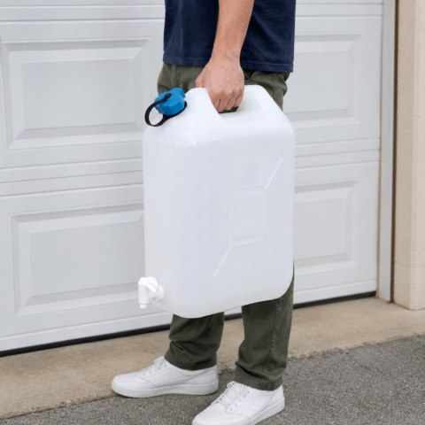 Kanister na wodę z kranikiem, twarde tworzywo z atestem spożywczym, 20L Kamai SMARTCAN