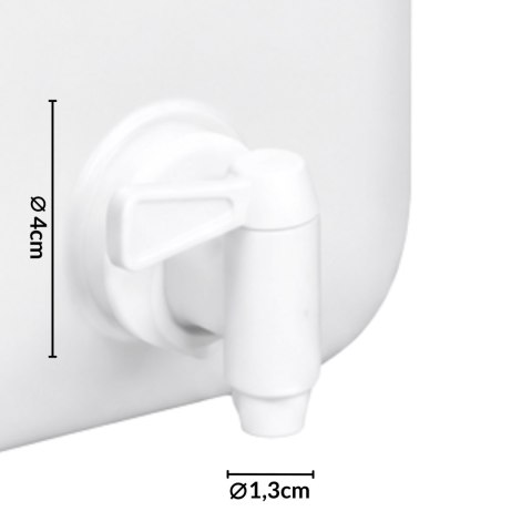 Kanister na wodę z kranikiem, twarde tworzywo z atestem spożywczym, 20L Kamai SMARTCAN