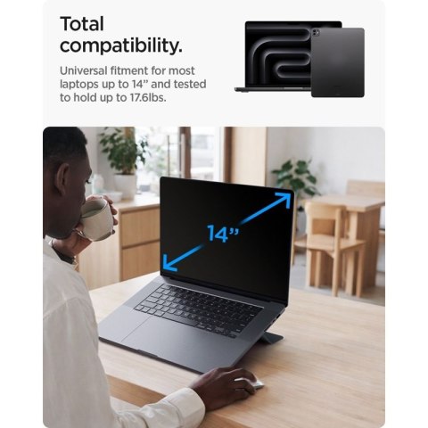Spigen LD201-S6 Slimfold - Podstawka / stojak pod laptopa / tablet (Space Grey)