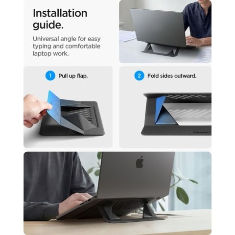 Spigen LD201-S6 Slimfold - Podstawka / stojak pod laptopa / tablet (Space Grey)