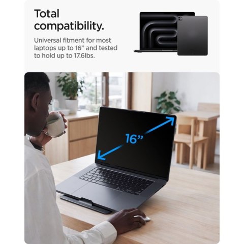 Spigen LD201-S8 Slimfold - Podstawka / stojak pod laptopa / tablet (Space Grey)