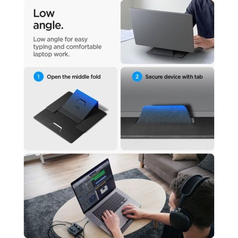 Spigen LD201-S8 Slimfold - Podstawka / stojak pod laptopa / tablet (Space Grey)