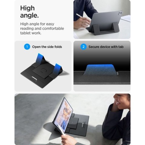 Spigen LD201-S8 Slimfold - Podstawka / stojak pod laptopa / tablet (Space Grey)