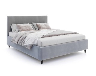 Łóżko tapicerowane LINE PLUS z pojemnikiem  120x200 NANO VELVET Czarny