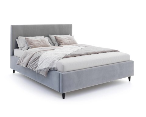 Łóżko tapicerowane LINE PLUS z pojemnikiem  120x200 NANO VELVET Czarny