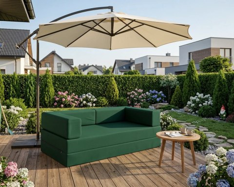 Sofa AVIO GARDEN sofa ogrodowa 3-osobowa, wodoodporna, rozkładana do spania, 100x200 cm, Butelkowa Zieleń