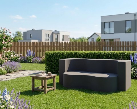 Sofa TWIST GARDEN sofa ogrodowa 3-osobowa, 120x200 cm, rozkładana do spania, 120x200 - TKANINA WODNOODPORNA Brązowa