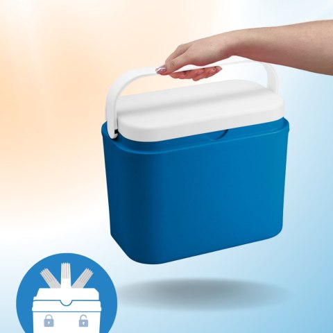 Lodówka CEGECO 10L Niebieska z Białą Pokrywą Kamai Kamai COOLBOX