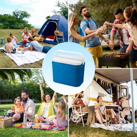 Lodówka CEGECO 10L Niebieska z Białą Pokrywą Kamai Kamai COOLBOX