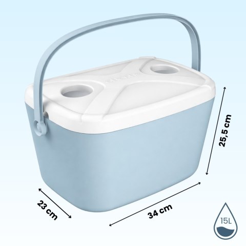 Lodówka CEGECO 15L Niebieska z Białą Pokrywą Kamai Kamai COOLBOX