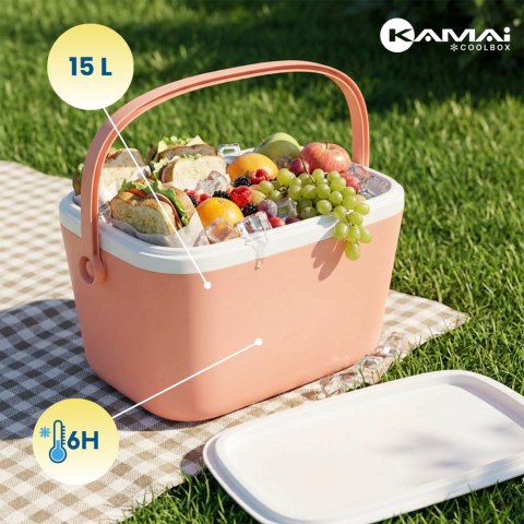 Lodówka CEGECO 15L Różowa Kamai Kamai COOLBOX