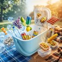 Lodówka CEGECO 20L Błękitna Kamai Kamai COOLBOX