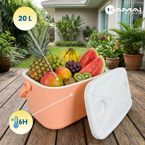 Lodówka CEGECO 20L Różowa Kamai Kamai COOLBOX