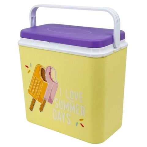 Lodówka CEGECO 24L Żółta wzór Lody Kamai Kamai COOLBOX