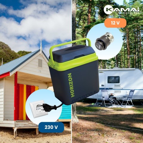 Lodówka GIO STYLE 26L Antracytowa Zielony Akcent Kamai Kamai COOLBOX