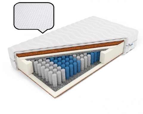 Materac pocket kokos obustronny H3 H4 Atlas Plus 160x200x26 Dormia