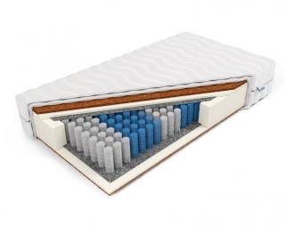 Materac pocket kokos obustronny H3 H4 Atlas Plus 200x200x26 Margrita czarny