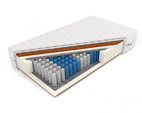 Materac pocket kokos obustronny H3 H4 Atlas Plus 200x200x26 Margrita czarny