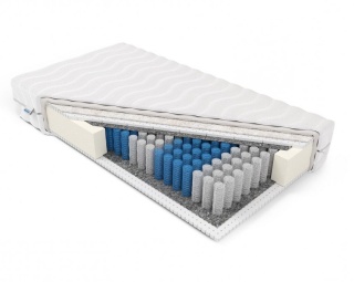 Materac pocket lateks owcza wełna H2 Euros 180x220x24 ALOE VERA