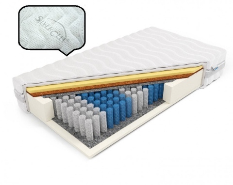 Materac pocket visco samomasujący H2 Hynos Plus 120x200x29 SilverActive