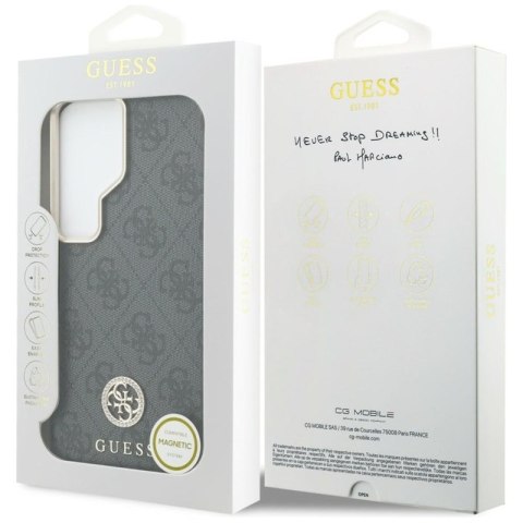 Guess 4G Rhinestone Round Logo MagSafe - Etui Samsung Galaxy S26 Ultra (czarny)