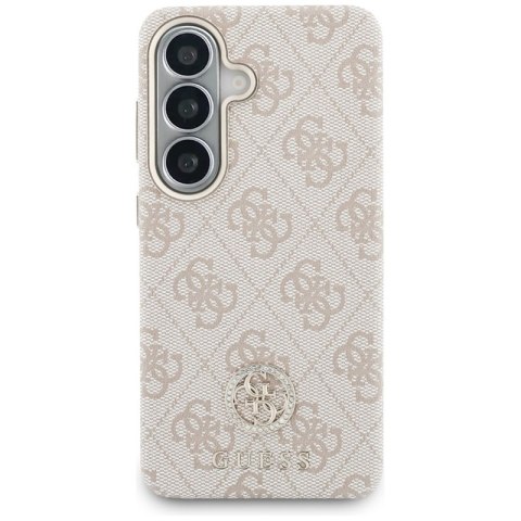 Guess 4G Rhinestone Round Logo MagSafe - Etui Samsung Galaxy S26 (różowy)