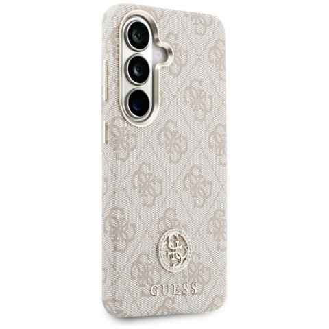 Guess 4G Rhinestone Round Logo MagSafe - Etui Samsung Galaxy S26 (różowy)