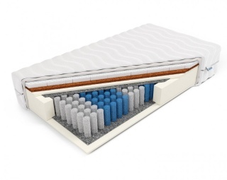 Materac pocket kokos lateks H2 H3 Porto Alegre 80x200x29 Margrita-Czarny